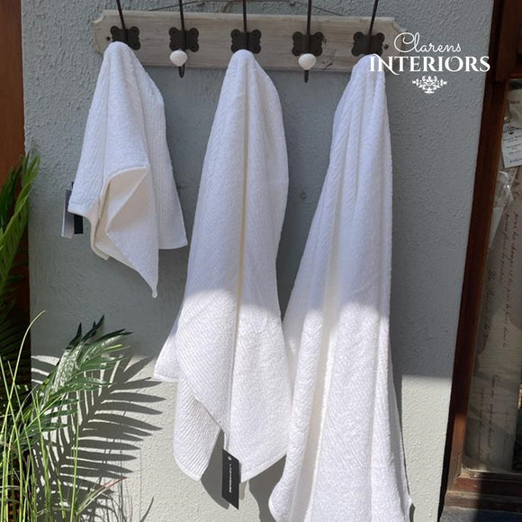 Reed White Towel Collection