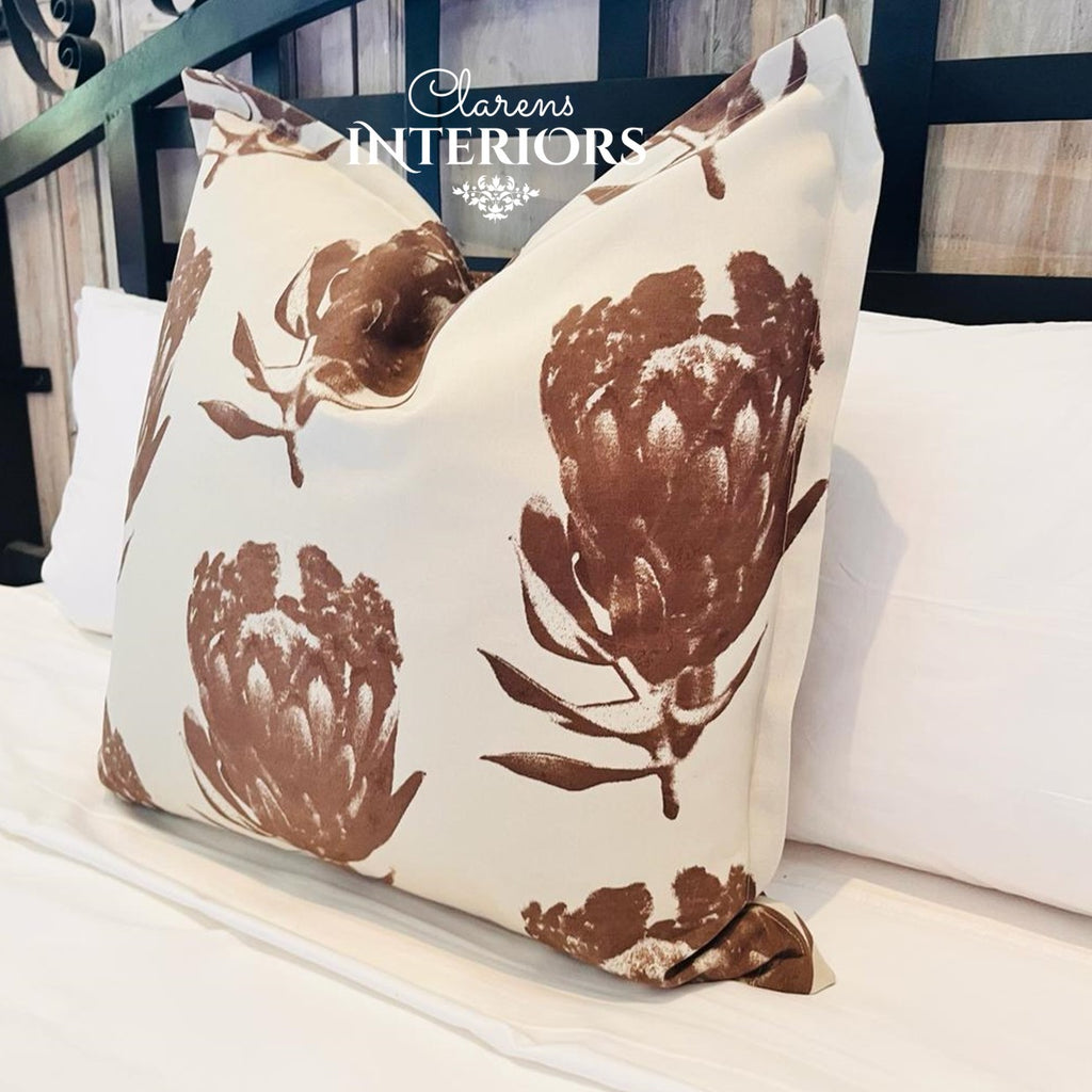 Brown Protea Scatter Cushion Cover