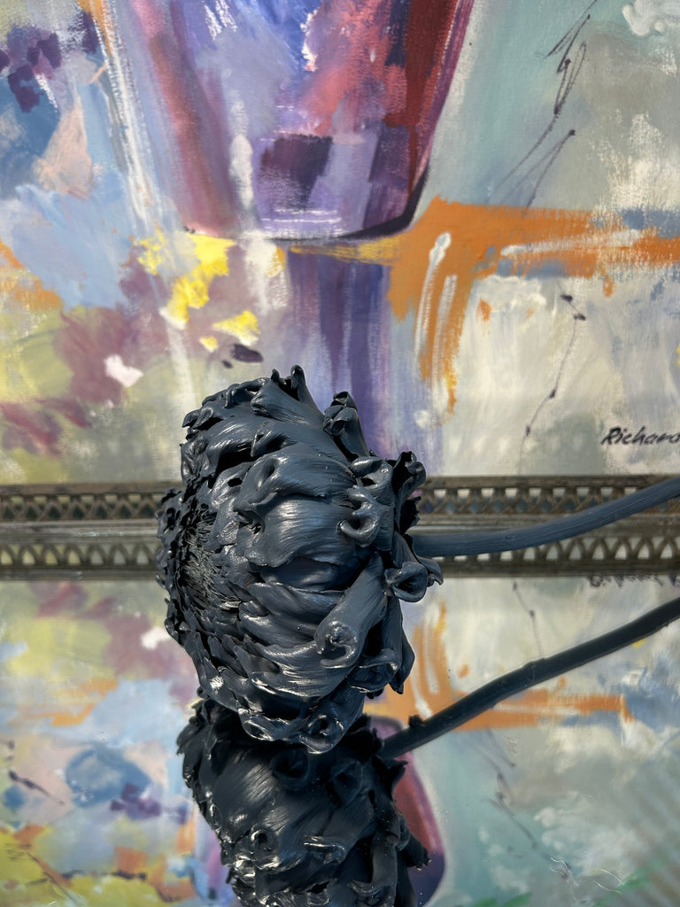 Forever Joy Artichoke Sculpture - Blue Bloom - large