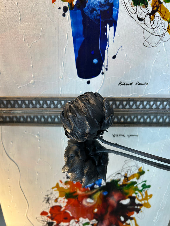 Forever Joy Artichoke Sculpture - Black Bud - small