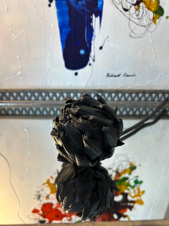 Forever Joy Artichoke Sculpture - Black Bud - small