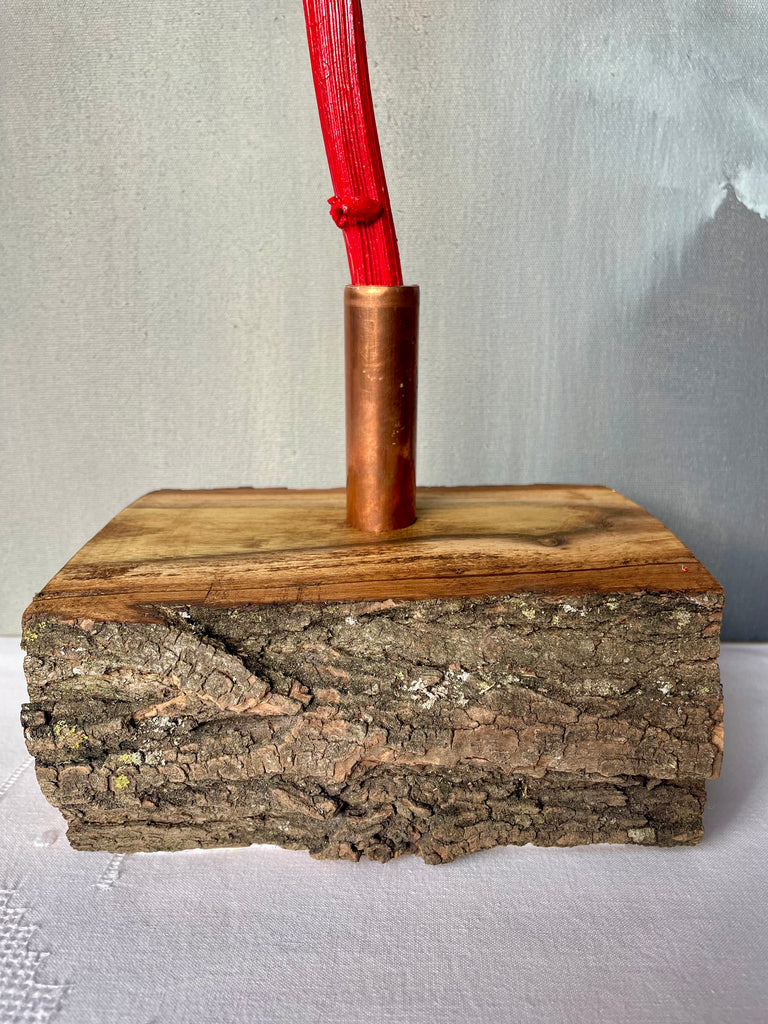 Forever Joy Artichoke Sculpture - Red Bloom - large