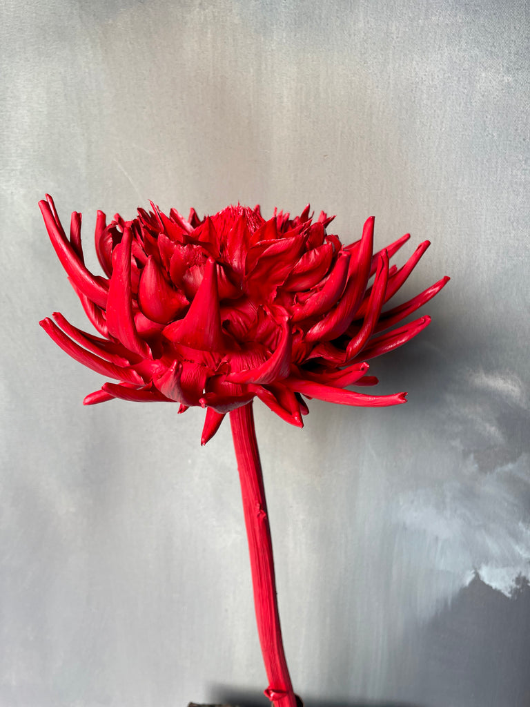 Forever Joy Artichoke Sculpture - Red Bloom - large