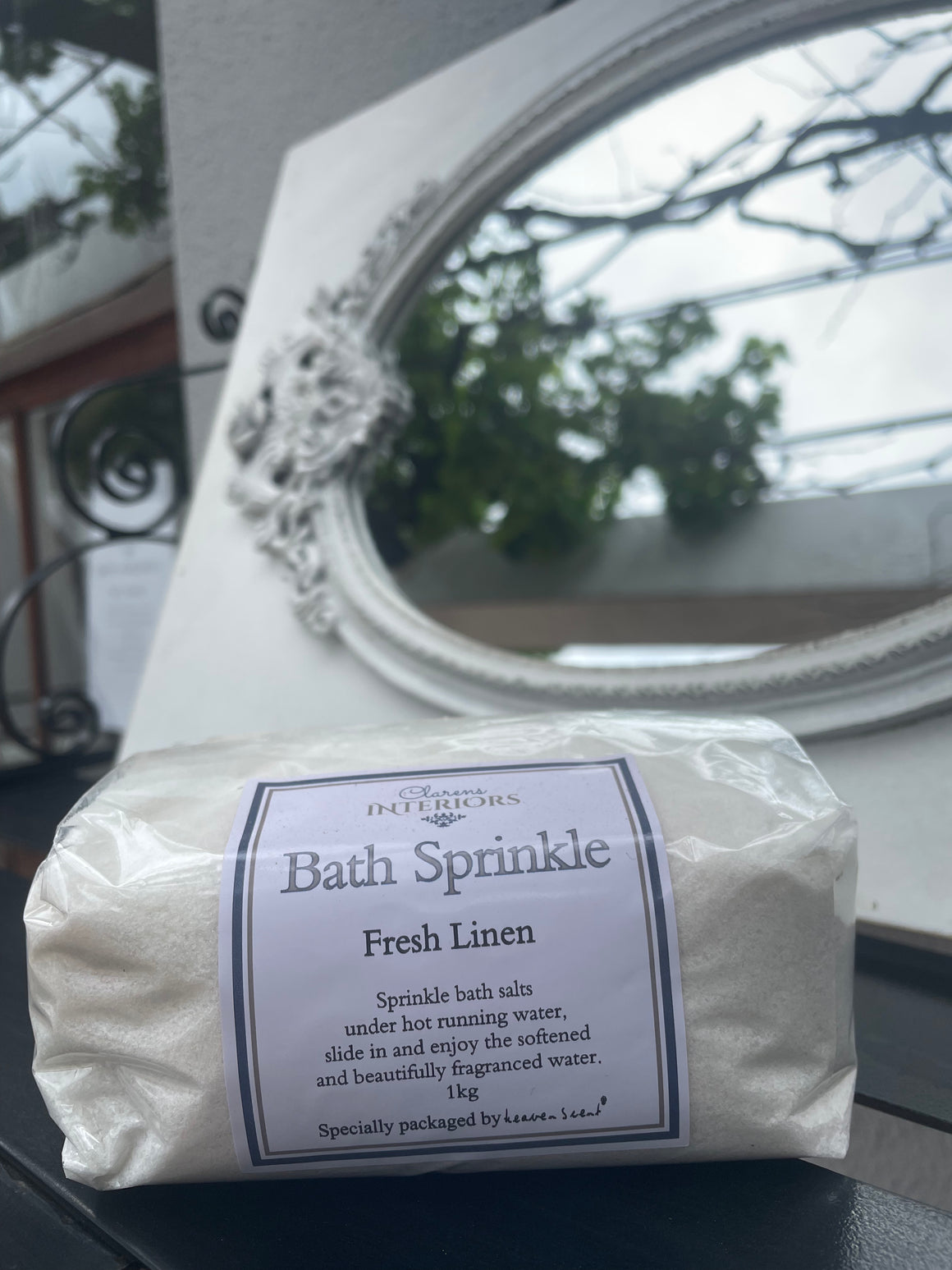 Clarens Interiors Fresh Linen Bath Salt Sprinkle - refill