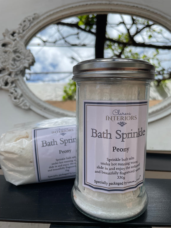 Clarens Interiors Peony Bath Salt Sprinkle - refill