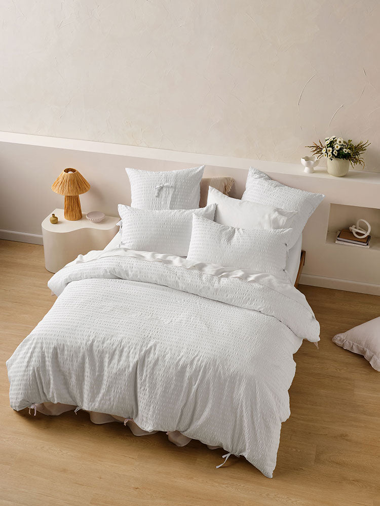 Ferrara White Duvet Cover Set