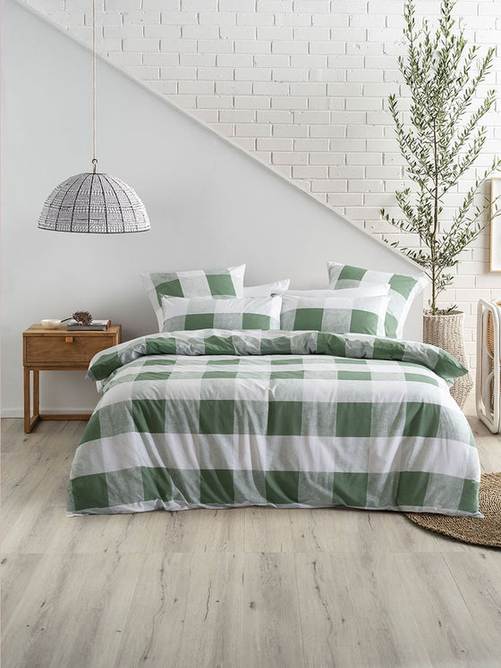 Linen House Alec Moss Cotton Duvet Cover Set