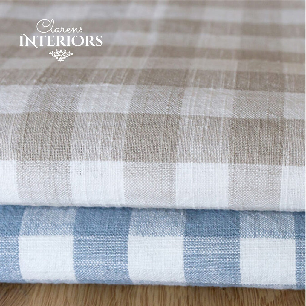 Oxford Check Table Cloth - Beige