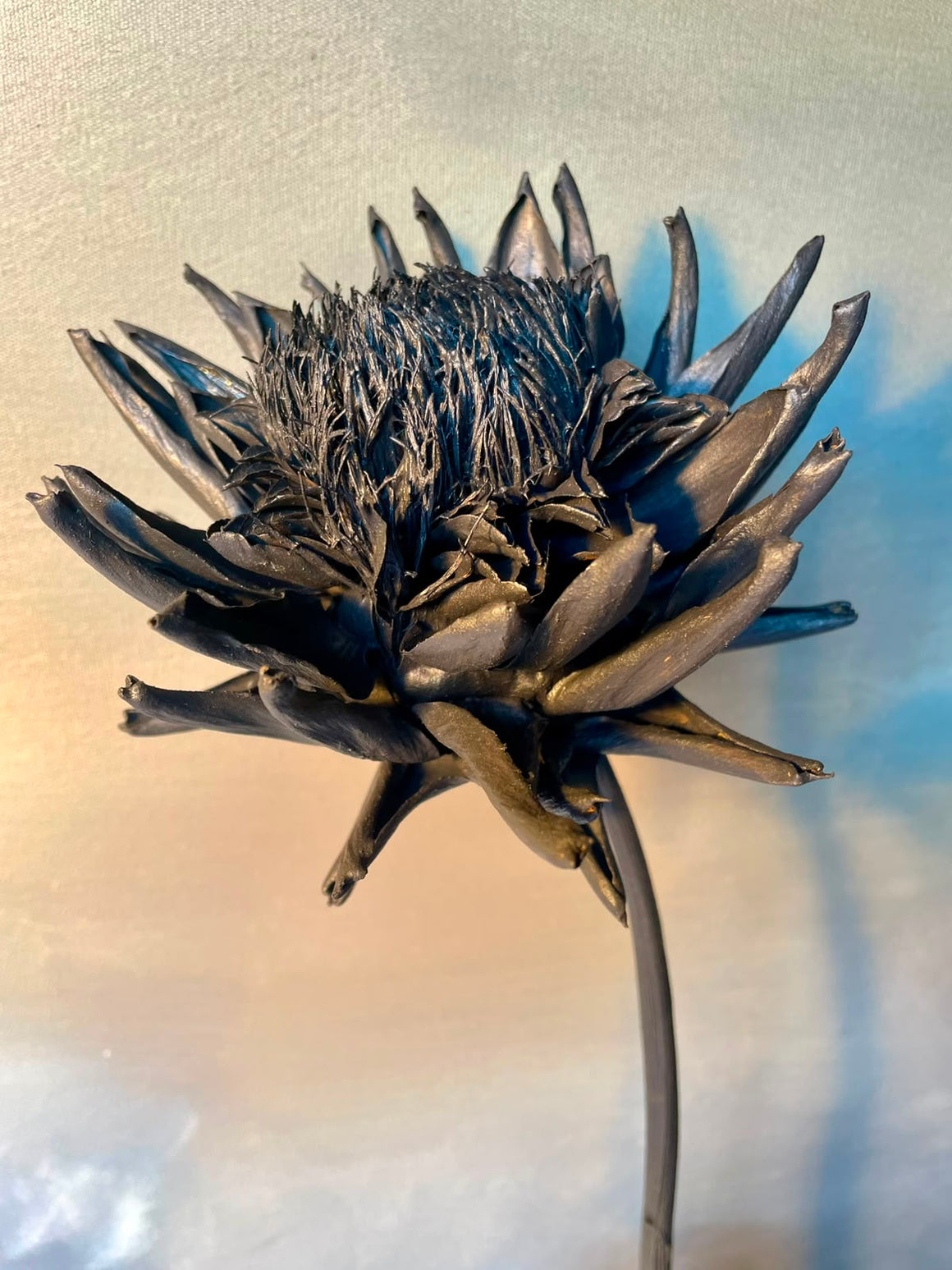 Forever Joy Artichoke Sculpture - Phoenix Bloom in Black