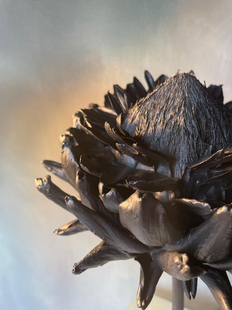 Forever Joy artichoke sculpture in Black