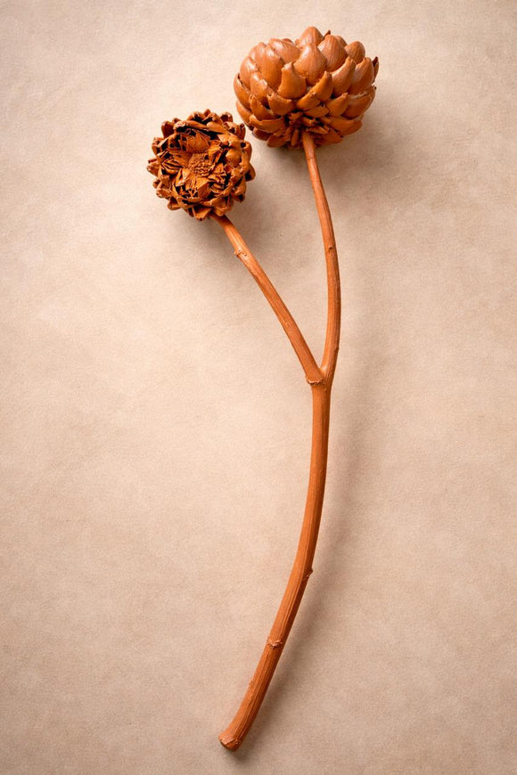 Forever Joy Artichoke Sculpture – Two stem terracotta Finish