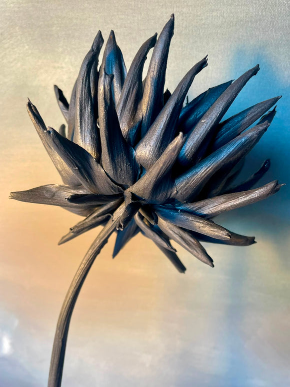 Forever Joy Artichoke Sculpture - Phoenix Bloom in Black