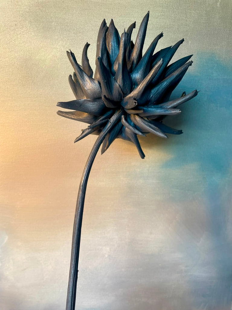 Forever Joy Artichoke Sculpture - Phoenix Bloom in Black