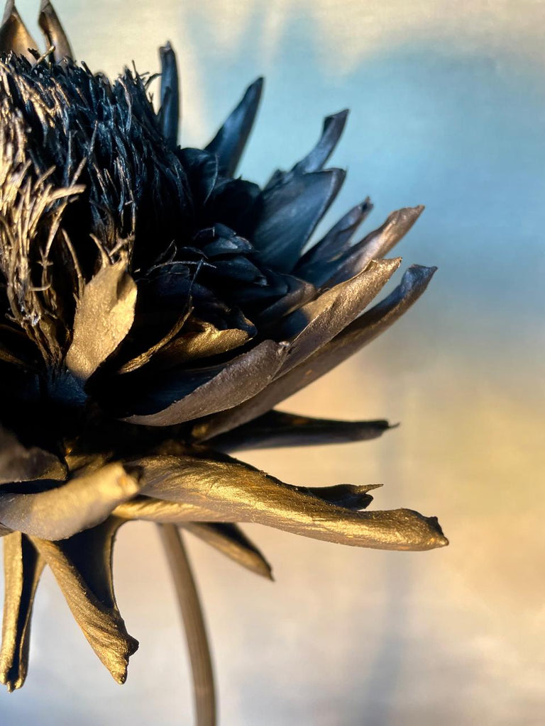 Forever Joy Artichoke Sculpture - Phoenix Bloom in Black
