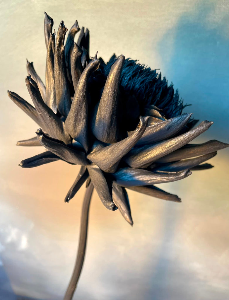 Forever Joy Artichoke Sculpture - Phoenix Bloom in Black