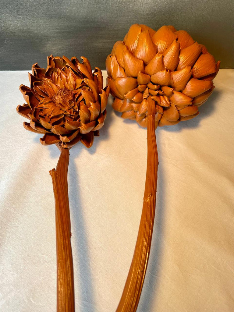 Forever Joy Artichoke Sculpture – Two stem terracotta Finish