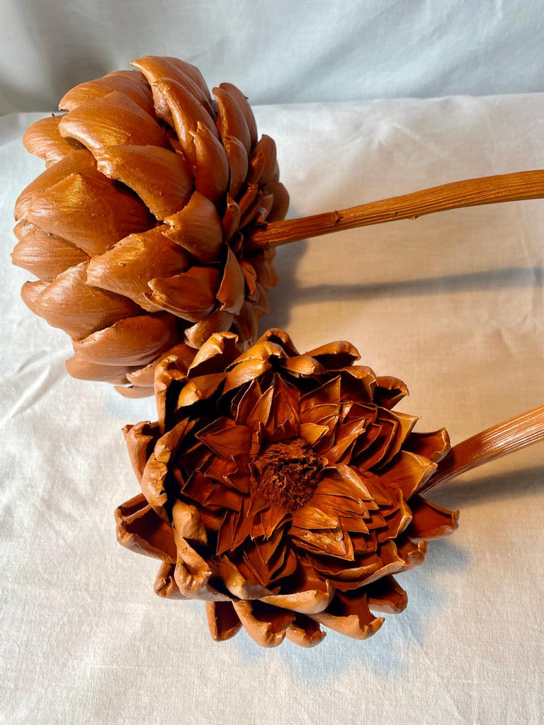 Forever Joy Artichoke Sculpture – Two stem terracotta Finish