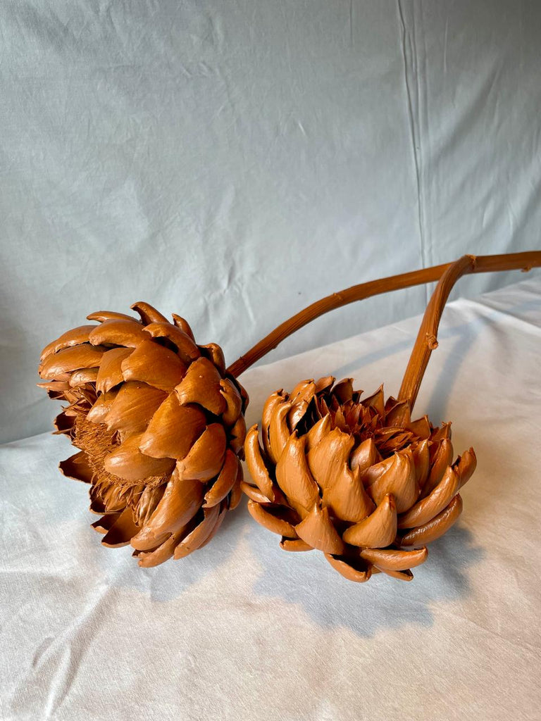 Forever Joy Artichoke Sculpture – Two stem terracotta Finish
