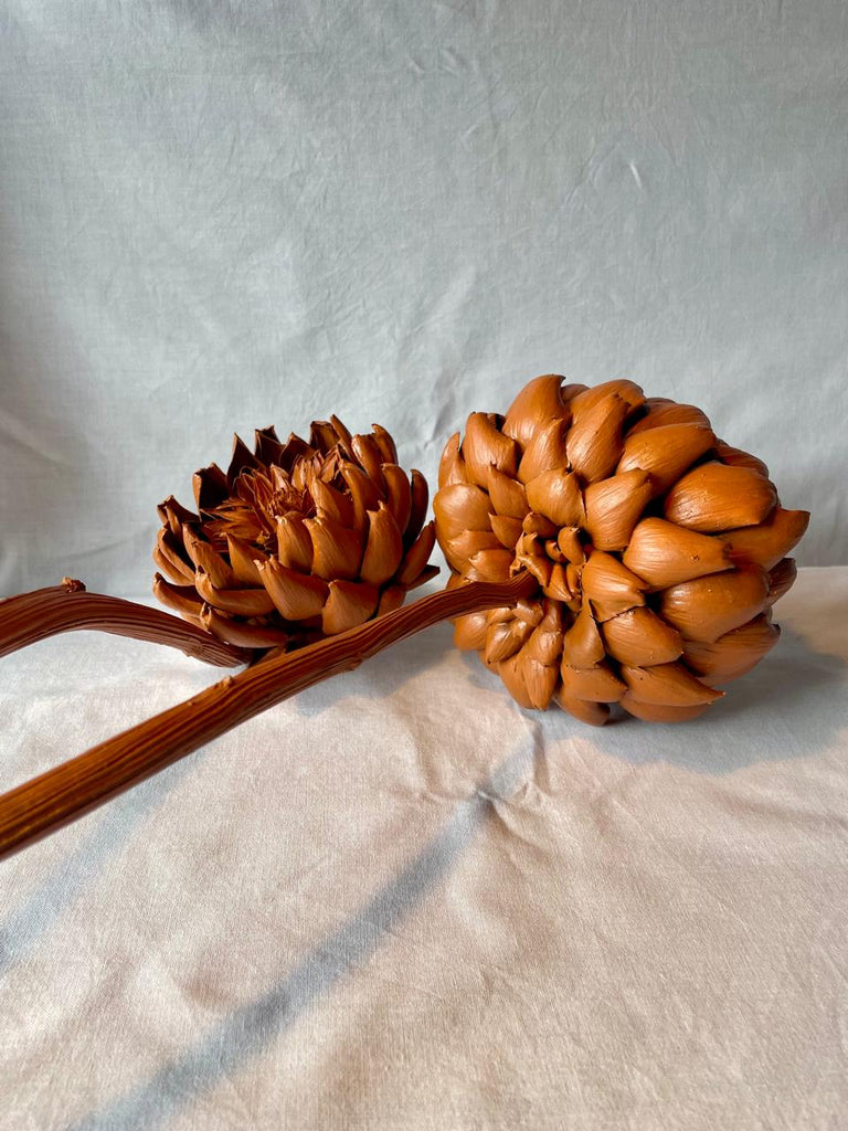 Forever Joy Artichoke Sculpture – Two stem terracotta Finish