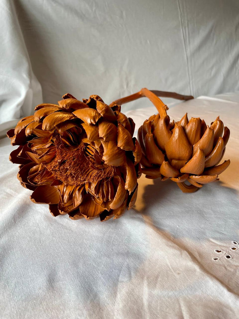 Forever Joy Artichoke Sculpture – Two stem terracotta Finish