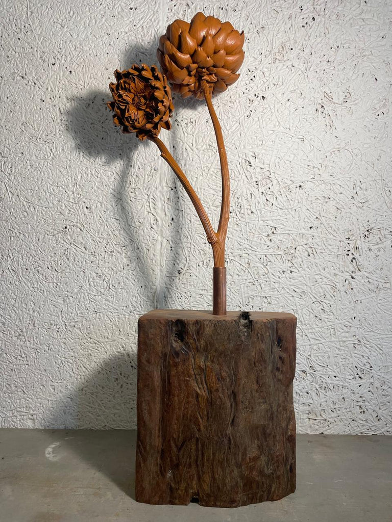 Forever Joy Artichoke Sculpture – Two stem terracotta Finish