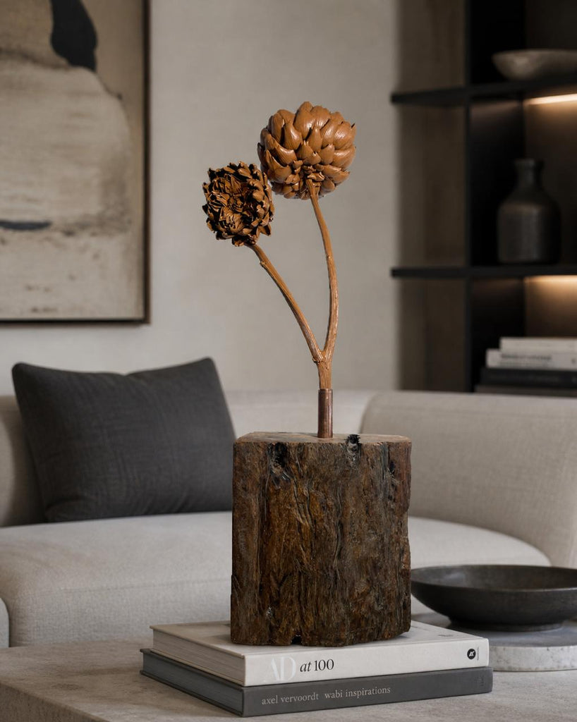Forever Joy Artichoke Sculpture – Two stem terracotta Finish