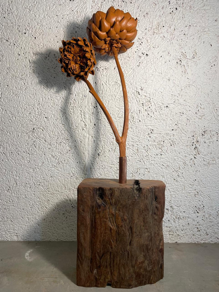 Forever Joy Artichoke Sculpture – Two stem terracotta Finish