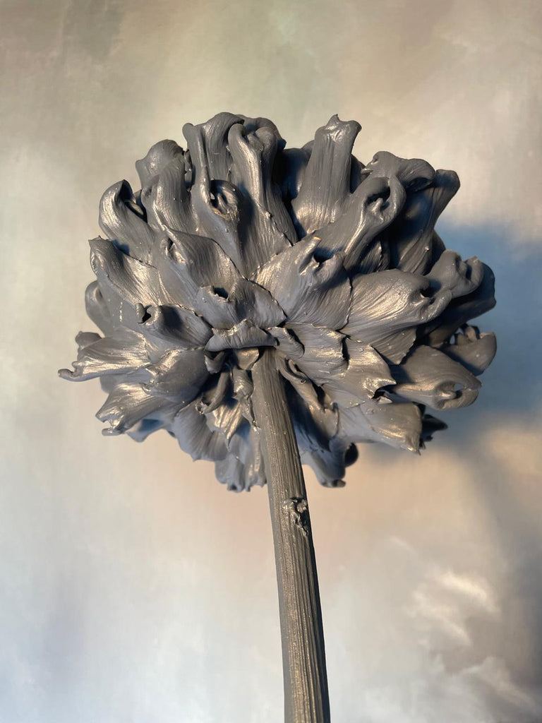 Forever Joy Artichoke Sculpture - Deep Blue Bloom - large
