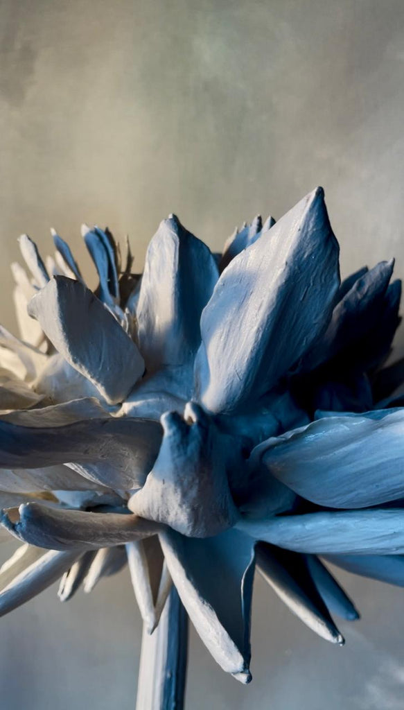 Forever Joy Artichoke Sculpture - White mounted in copper on Sleeper base