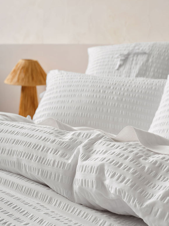 Ferrara White Duvet Cover Set