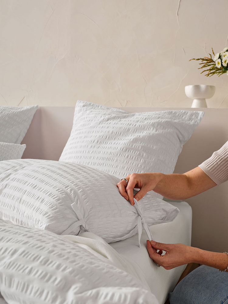 Ferrara White Duvet Cover Set