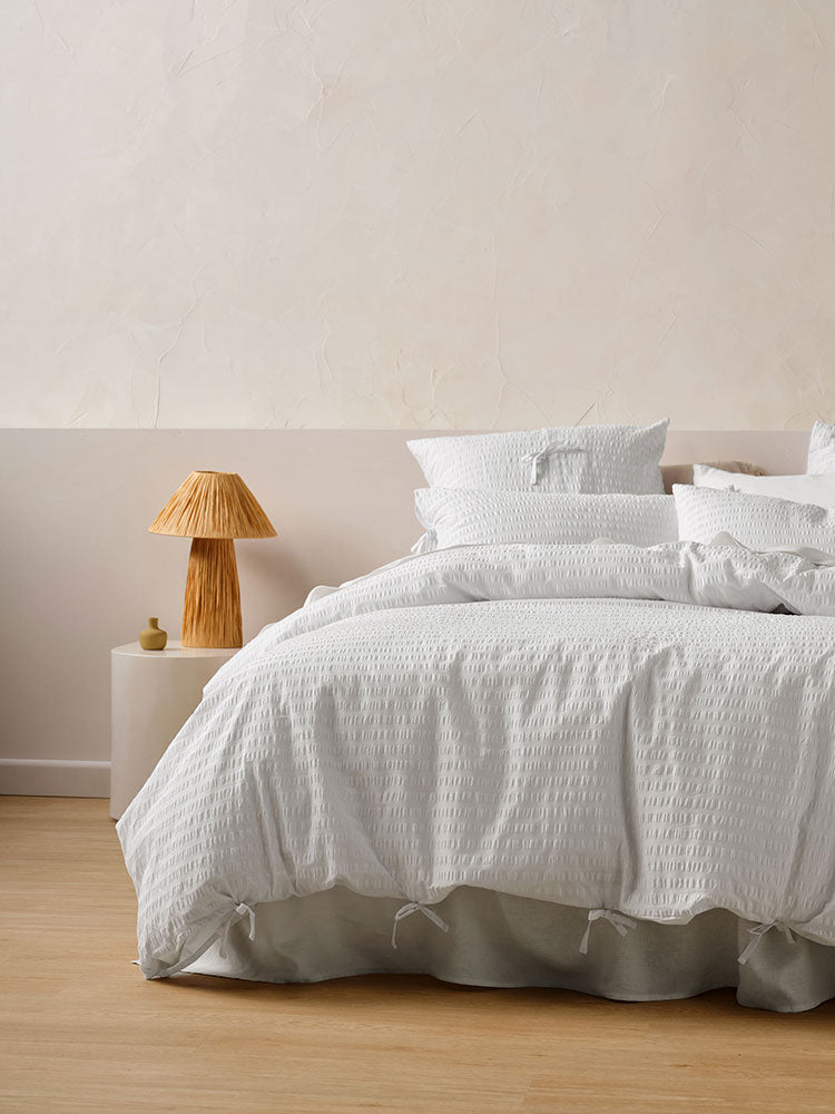 Ferrara White Duvet Cover Set