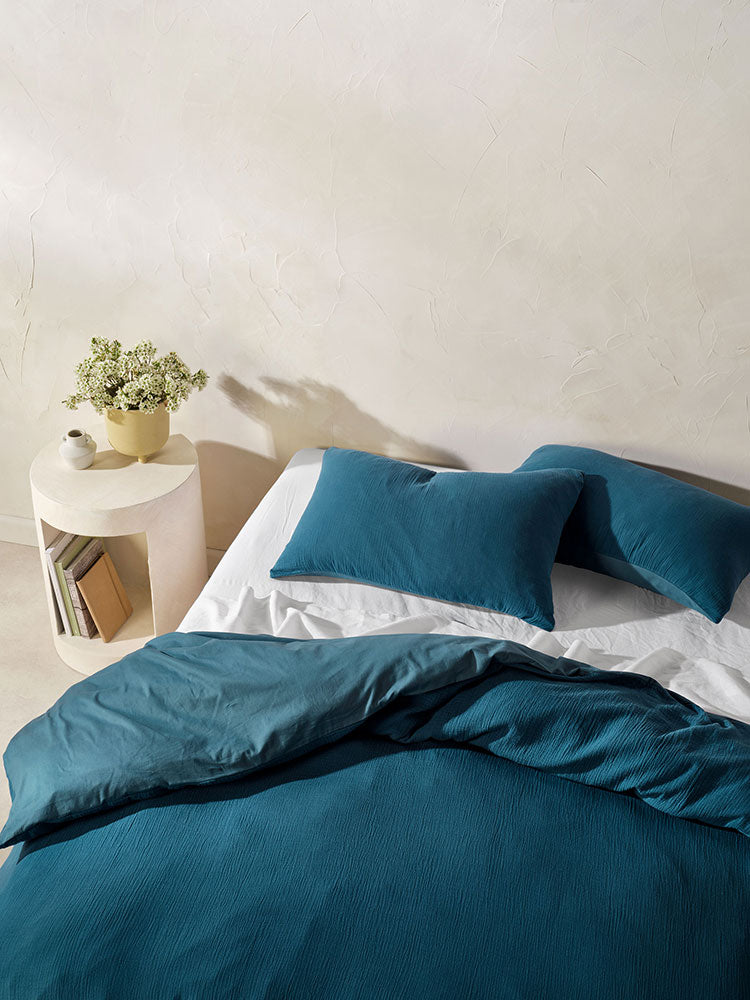 Galene Teal Duvet Cover Set