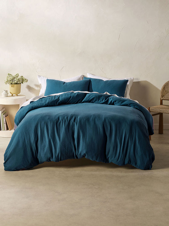 Galene Teal Duvet Cover Set