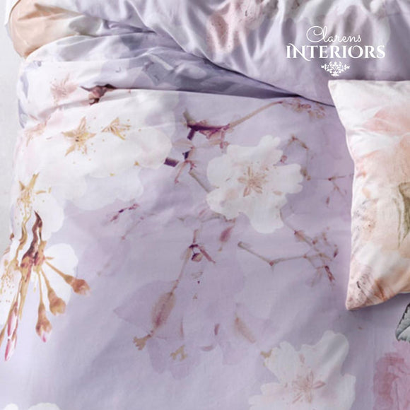 Anella Duvet cover set - Super-dreamy with an other-worldly edge, Annella presents a fresh take on the classic floral from our design studio. This super-sweet palette of Neo-pastels is paired with softly translucent and photographic flora, which is printed on a lux cotton sateen. 
