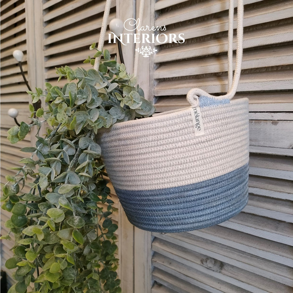 Hanging Planter - Blue Grey