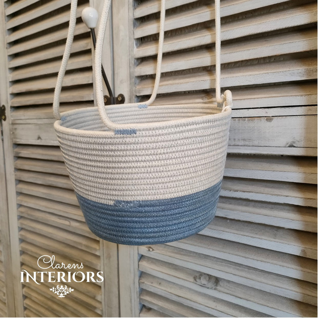 Hanging Planter - Blue Grey