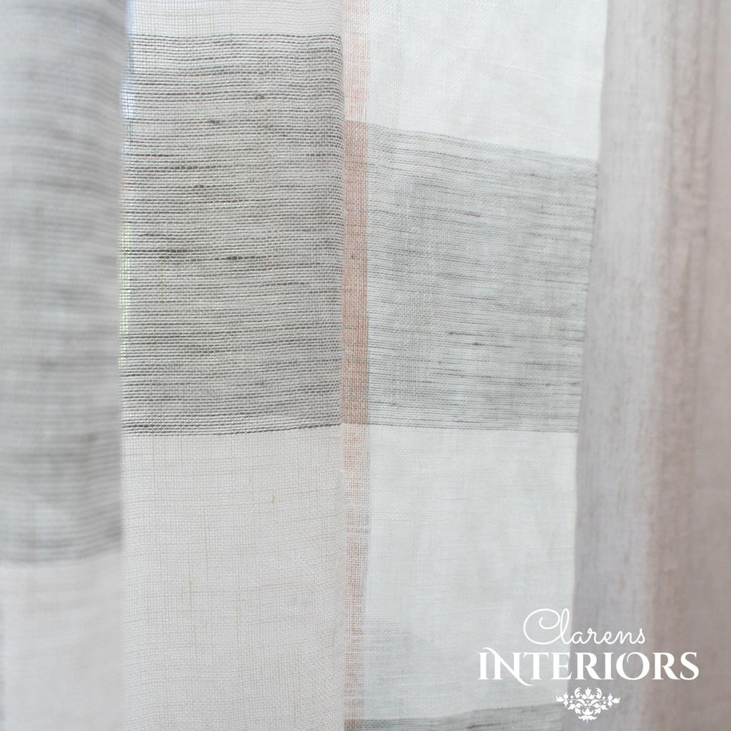 Grand Stripe Tab Top curtain
