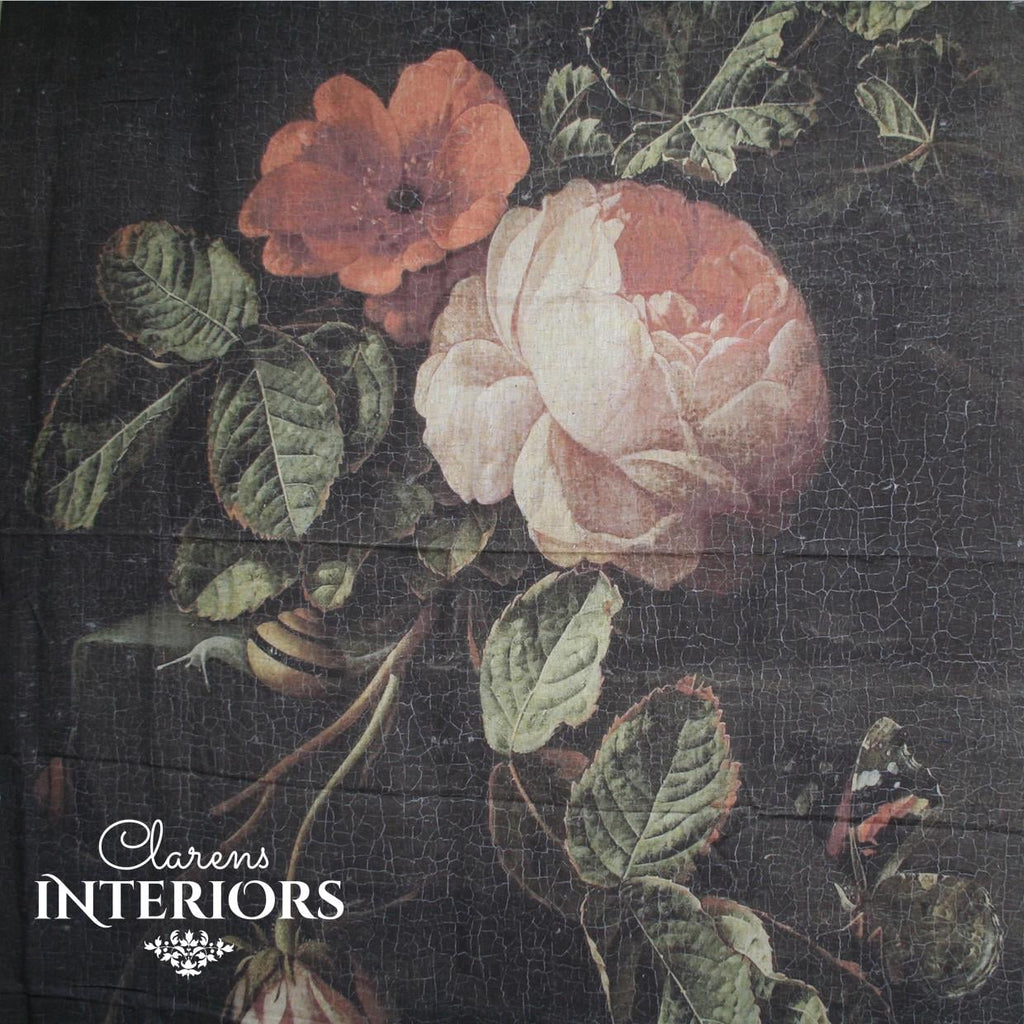 This soft floral linen panel has an old world charm that will make you feel part of another world.   Dimensions: 1.5m wide x 2.m tall.