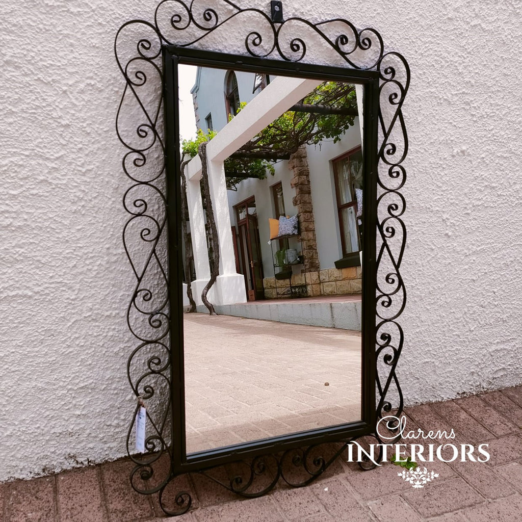 Ornate Metal Frame Mirror