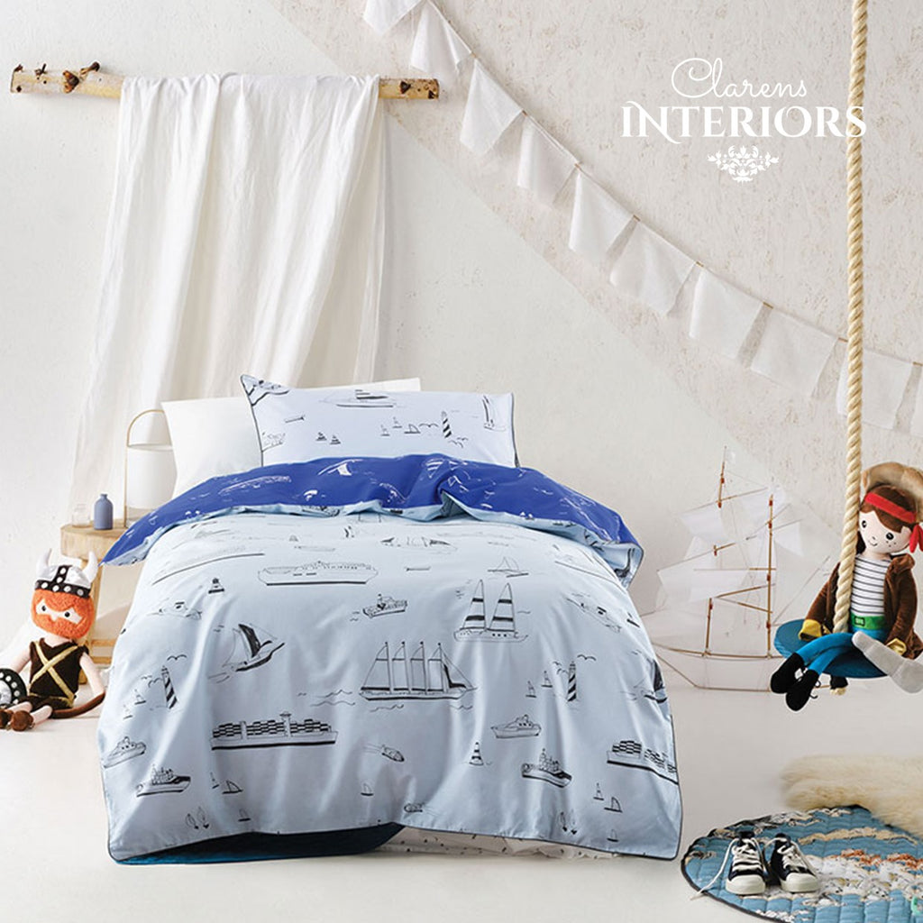 Ships Ahoy Duvet Cover Set