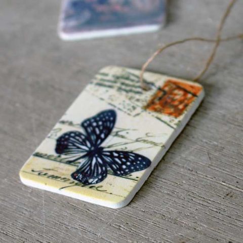 VINTAGE BUTTERFLY GIFT TAG